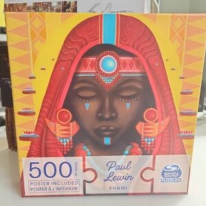 Spin Master Puzzles Paul Lewin Shani 500-Piece Puzzle - Red and Blue